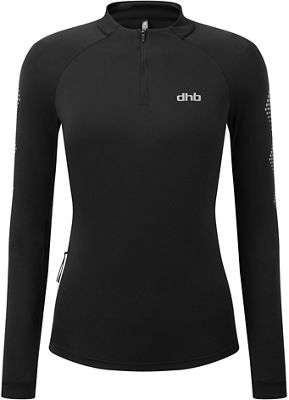 dhb Flashlight Women's Long Sleeve Jersey - Black - UK 8}, Black