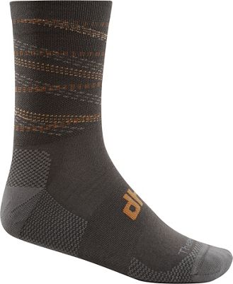 dhb Blok Thermal Sock 18cm - Grey-Orange - XS}, Grey-Orange