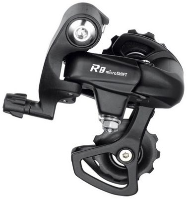 microSHIFT R8 RD-R32 8-9 Speed Rear Derailleur - Black - Long Cage, Black