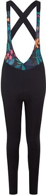 dhb Moda Women's Thermal Bib Tight (LOTUS) - Black-Print - UK 8}, Black-Print