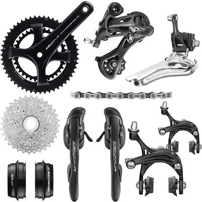Campagnolo Centaur 11 Speed Groupset - Black-Silver - 12-32T}, Black-Silver