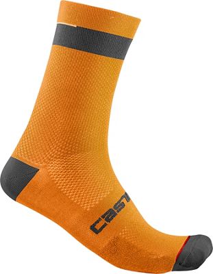 Calzini da ciclismo Castelli Alpha 18 - BRILLIANT ORANGE-BLACK - S/M, BRILLIANT ORANGE-BLACK