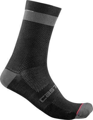 Calzini da ciclismo Castelli Alpha 18 - Black-Dark Gray - S/M, Black-Dark Gray