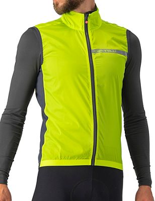 Castelli Squadra Stretch Vest - Electric Lime-Dark Grey - L}, Electric Lime-Dark Grey