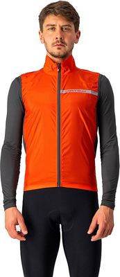 Gilet Castelli Squadra Stretch - FIERY RED-DARK GRAY - XS, FIERY RED-DARK GRAY