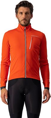 Castelli Go Cycling Jacket - FIERY RED-SILVER GRAY - XS}, FIERY RED-SILVER GRAY