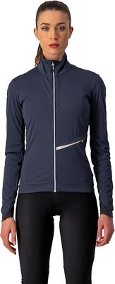 Castelli Women's Go Cycling Jacket - DARK STEEL BLUE-SOFT PINK - XS}, DARK STEEL BLUE-SOFT PINK