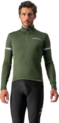 Castelli Fondo 2 Cycling Jersey AW21 - MILITARY GREEN-SILVER REFLEX - XS}, MILITARY GREEN-SILVER REFLEX