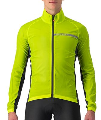 Castelli Squadra Stretch Cycling Jacket - Electric Lime-Dark Grey - XS}, Electric Lime-Dark Grey