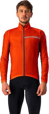 Castelli Squadra Stretch Cycling Jacket - FIERY RED-DARK GRAY - XS}, FIERY RED-DARK GRAY