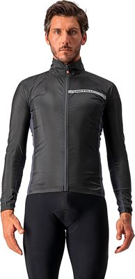 Castelli Squadra Stretch Cycling Jacket - LIGHT BLACK-DARK GRAY - L}, LIGHT BLACK-DARK GRAY