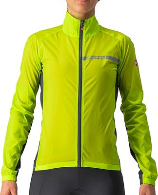 Castelli Women's Squadra Stretch Cycling Jacket AW21 - Electric Lime-Dark Grey - M}, Electric Lime-Dark Grey