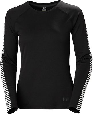 Helly Hansen Women's Lifa Active Stripe Baselayer AW21 - Black - L}, Black