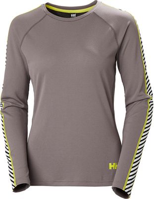 Helly Hansen Women's Lifa Active Stripe Baselayer AW21 - Sparrow Grey - L}, Sparrow Grey
