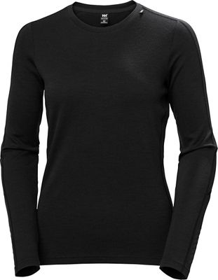 Helly Hansen Women's Lifa Merino Crew Baselayer AW21 - Black - L}, Black