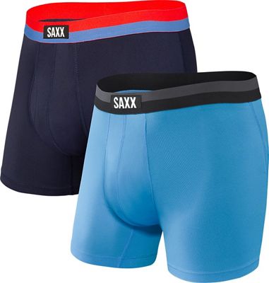 SAXX Sport Mesh BB Fly Boxer (2 Pack) - Malibu-Navy, Malibu-Navy