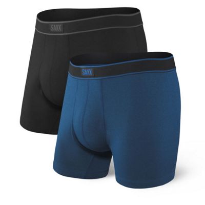 SAXX Sport Mesh BB Fly Boxer (2 Pack) - NAVY-CITY BLUE - XXL, NAVY-CITY BLUE