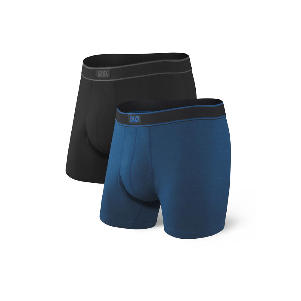 SAXX Sport Mesh BB Fly Boxer (2 Pack) SS21 - NAVY-CITY BLUE - XXL, NAVY-CITY BLUE