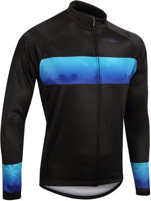 Primal Geometric Heavyweight Jersey AW21 - Black-Blue - S}, Black-Blue