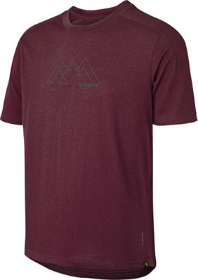 IXS Flow Tech Tee (Getoutandplay) 2022 - Raisin - S}, Raisin