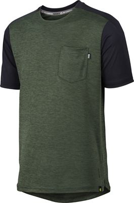 IXS Flow X Short Sleeve MTB Jersey 2022 - Olive Black - XL, Olive Black
