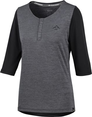 IXS Womens Carve X 3-4 Henley Jersey 2022 - Grey - M}, Grey