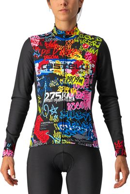 Castelli Women's Graffiti Thermal Cycling Jersey AW21 - Explosion - XS, Explosion