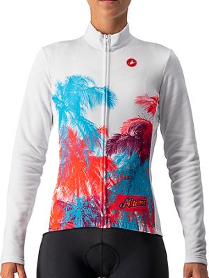 Castelli Women's Hollywood Long Sleeve Jersey AW21 - Miami White - L}, Miami White