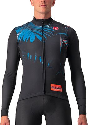 Castelli Hollywood Long Sleeve Cycling Jersey - Miami Black - XL}, Miami Black