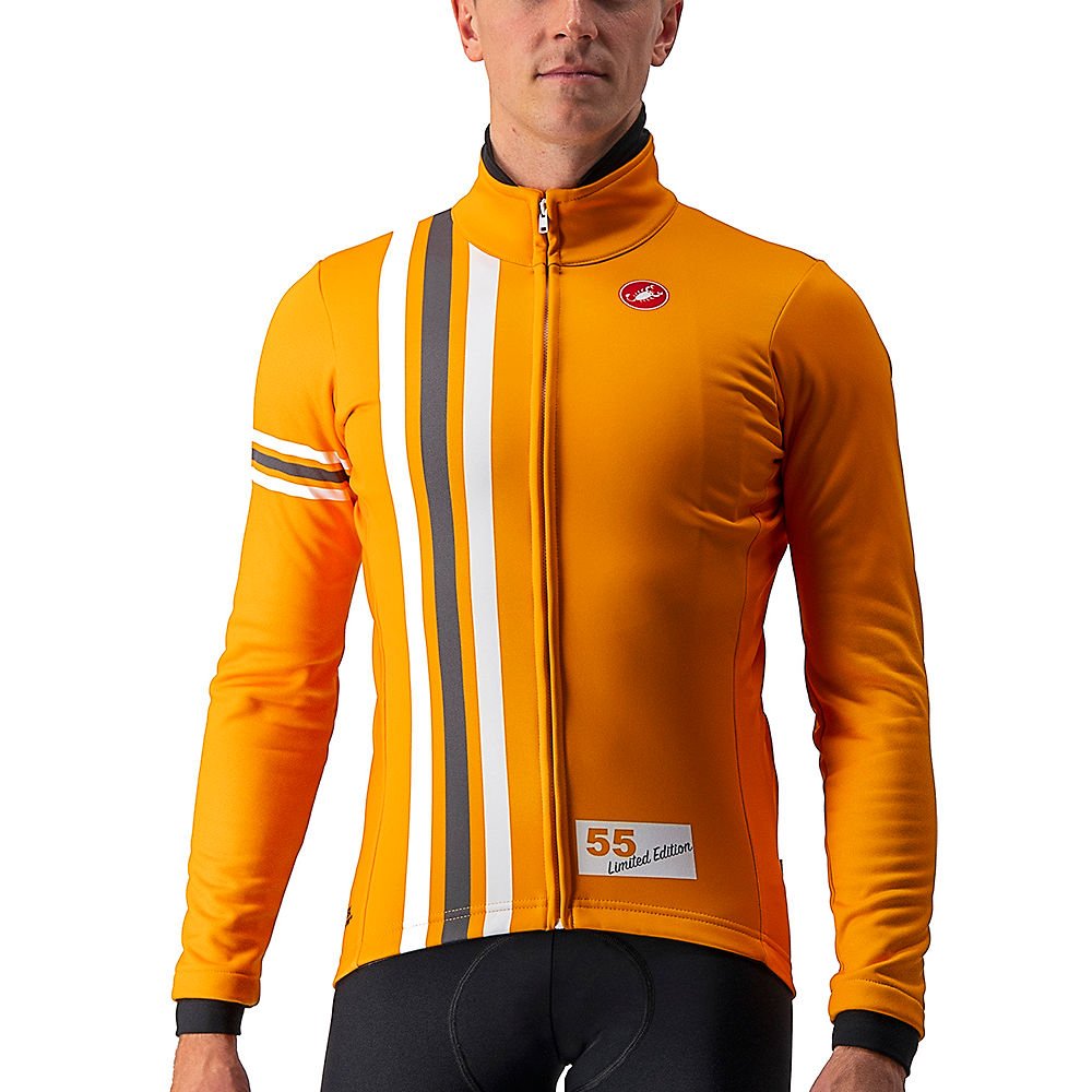 Castelli Hollywood Windstopper Cycling Jacket - Cannonball Vintage Orange - S}, Cannonball Vintage Orange