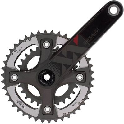 Truvativ Truvativ XX 10 Sp BSA Carbon Crankset - Black-Grey - 42.28t}, Black-Grey