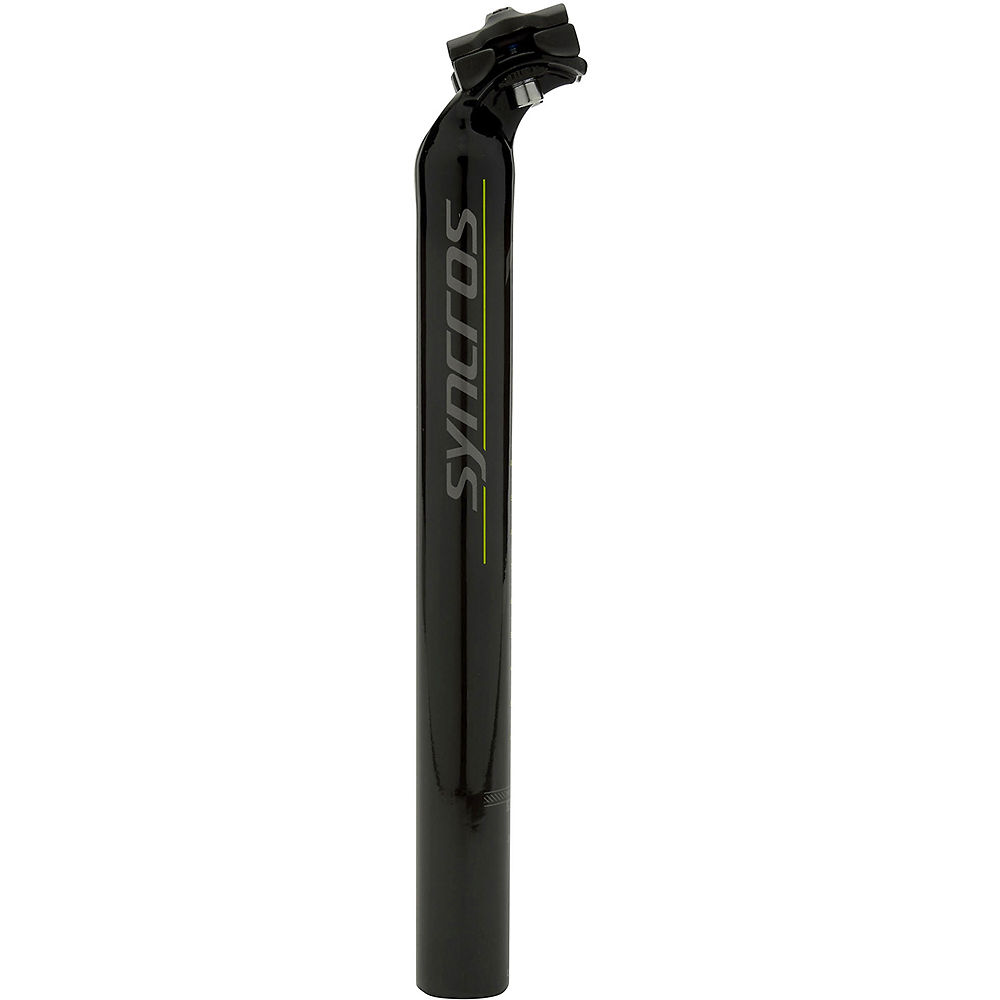 Image of Syncros RR12 Carbon Layback Seatpost - Black-Green - 31.6mm, Black-Green