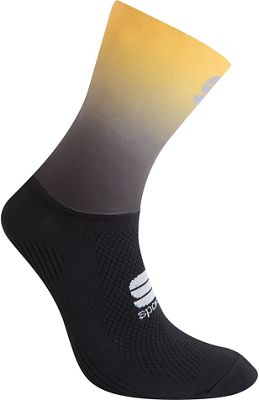Sportful Women's Race Mid Socks AW21 - Black Yellow - S/M, Black Yellow