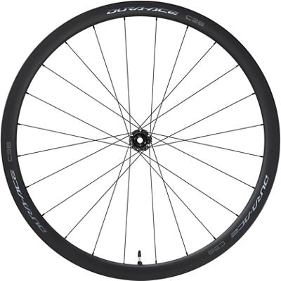 Shimano Dura-Ace R9270 C36 Carbon CL Disc Wheel - Black - Front}, Black