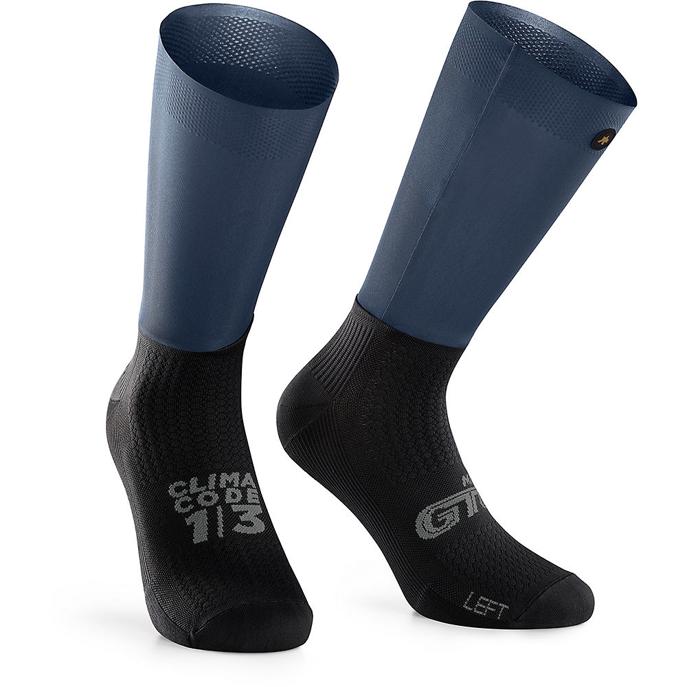 Assos GTO Socks SS22 - Yubi Blue - L}, Yubi Blue