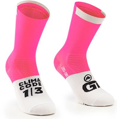 Assos GT Socks C2 - Fluo Pink - M}, Fluo Pink