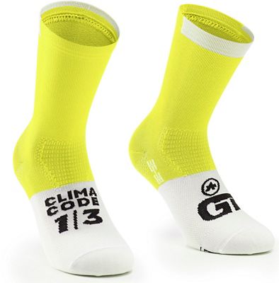 Assos GT Socks C2 - Optic Yellow - L}, Optic Yellow