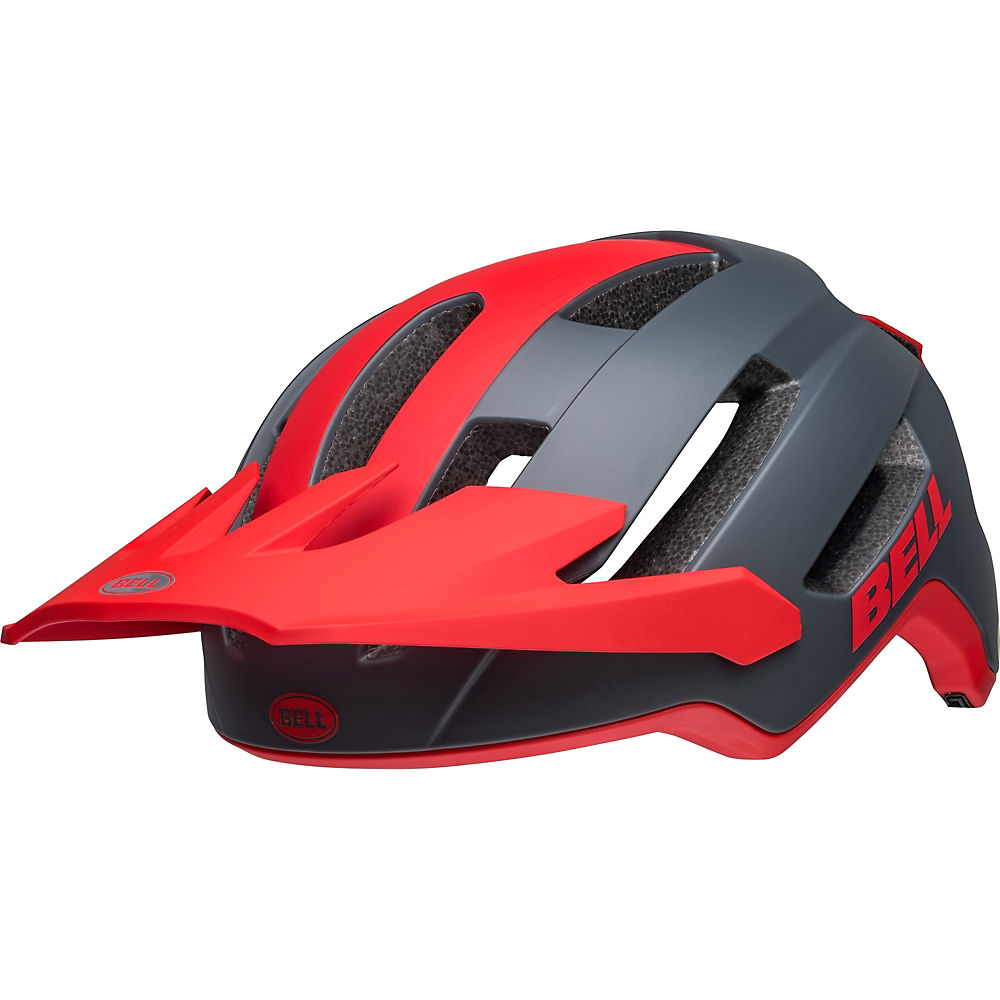 Bell 4Forty Air Helmet (MIPS) 2022 - Matte Grey-Red - L}, Matte Grey-Red