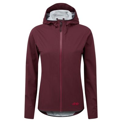 dhb Trail Womens Waterproof Jacket - Burgundy - UK 16}, Burgundy