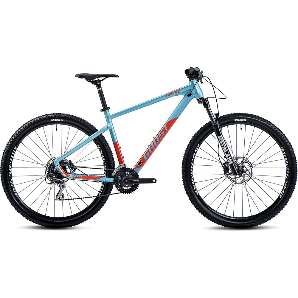 Ghost Kato Essential 29 Hardtail Bike 2022 - Baby Blue Pearl - Dark Orange, Baby Blue Pearl - Dark Orange