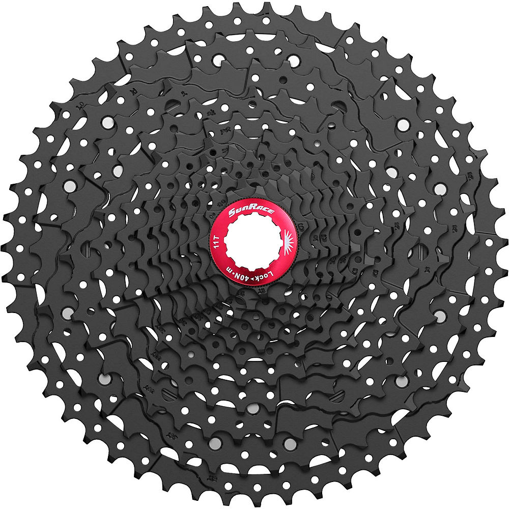 Cassette SunRace CSMZ800 12 vitesses - Noir/Rouge - 51t, Noir/Rouge