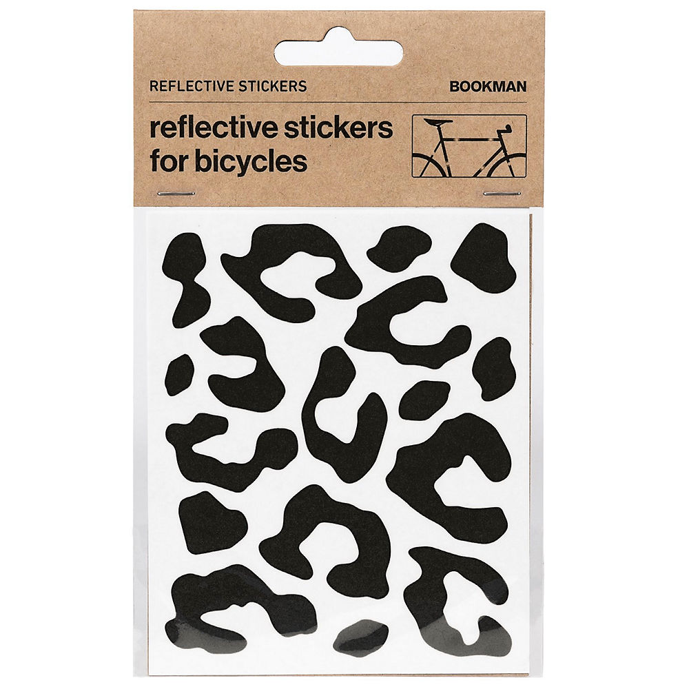 Bookman Reflective Leopard Print Stickers - Black, Black