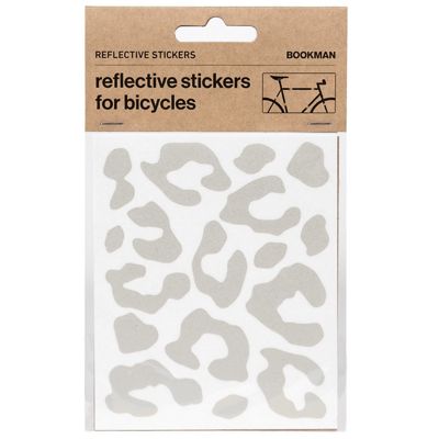 Bookman Reflective Leopard Print Stickers - White, White