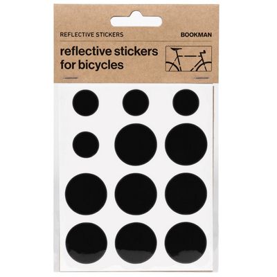 Bookman Reflective Stickers - Black, Black