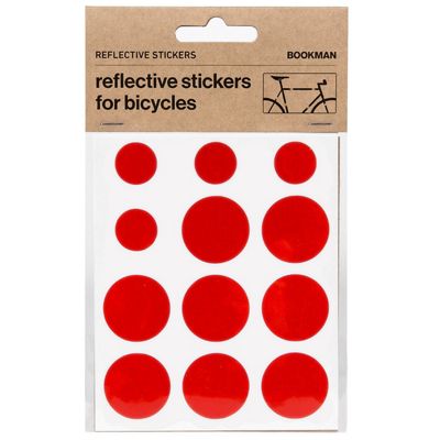 Bookman Reflective Stickers - Red, Red