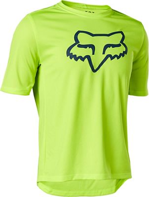 Fox Racing Youth Ranger Short Sleeve Cycling Jersey SS22 - Yellow - M}, Yellow