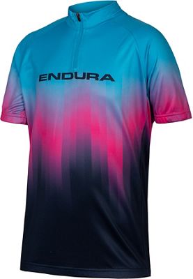 Endura Kids Xtract Short Sleeve Cycling Jersey - ElectricBlue - 9-10 years}, ElectricBlue