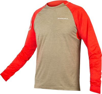 Endura Singletrack LS MTB Jersey - Mushroom - M}, Mushroom