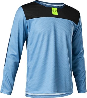 Fox Racing Youth Defend Long Sleeve Cycling Jersey SS22 - DST BLU - M}, DST BLU