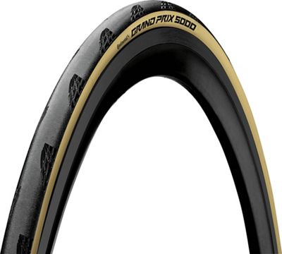 Continental Grand Prix 5000 Road Tyre - Black- Cream - 700c}, Black- Cream